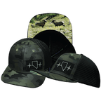 Nevada Hat - Baseball Hat - Green Camo / Black - Trucker Mesh