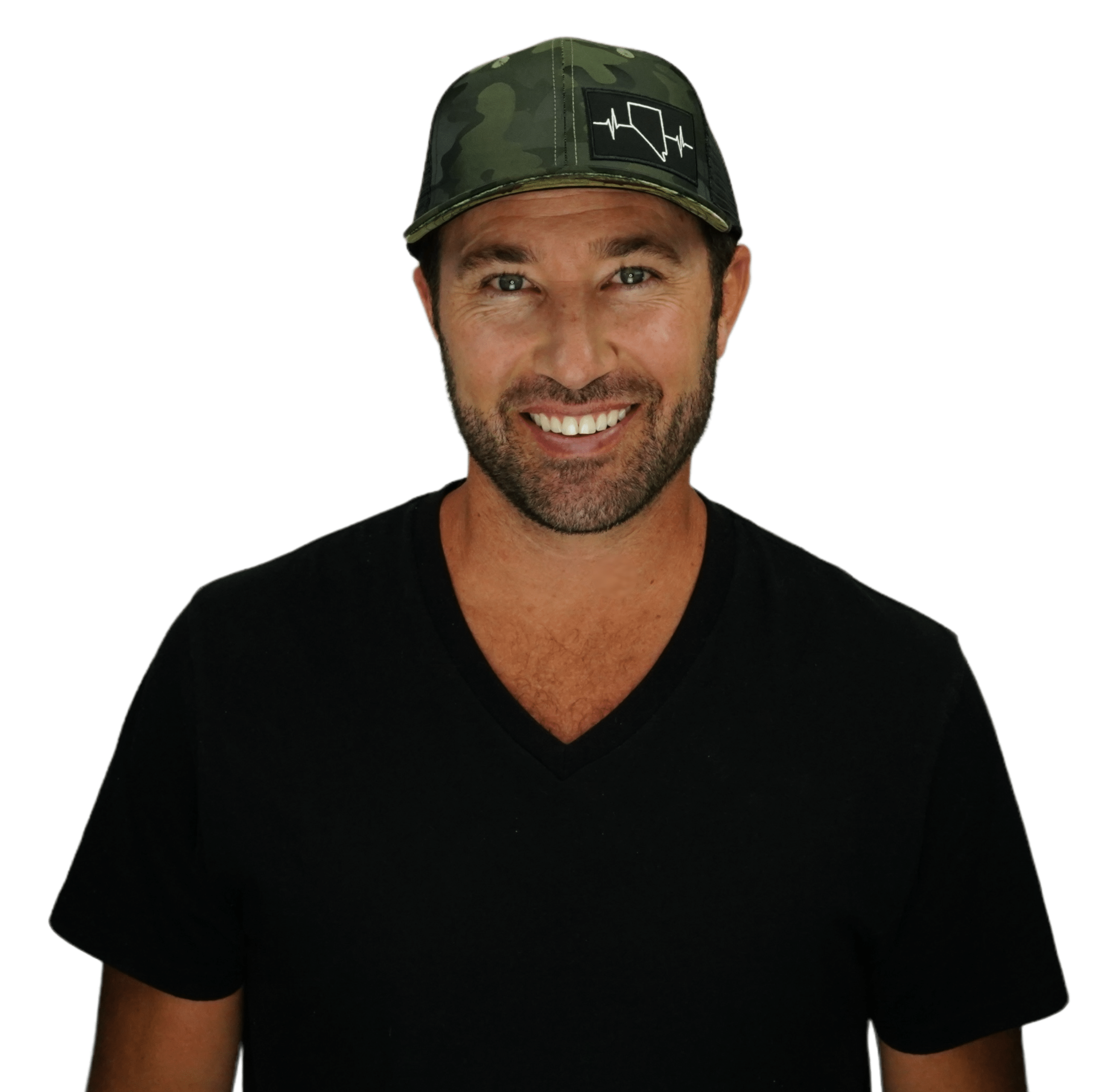 Nevada Hat - Baseball Hat - Green Camo / Black - Trucker Mesh