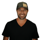 Nevada Hat - Baseball Hat - Tan Camo / Black - Trucker Mesh