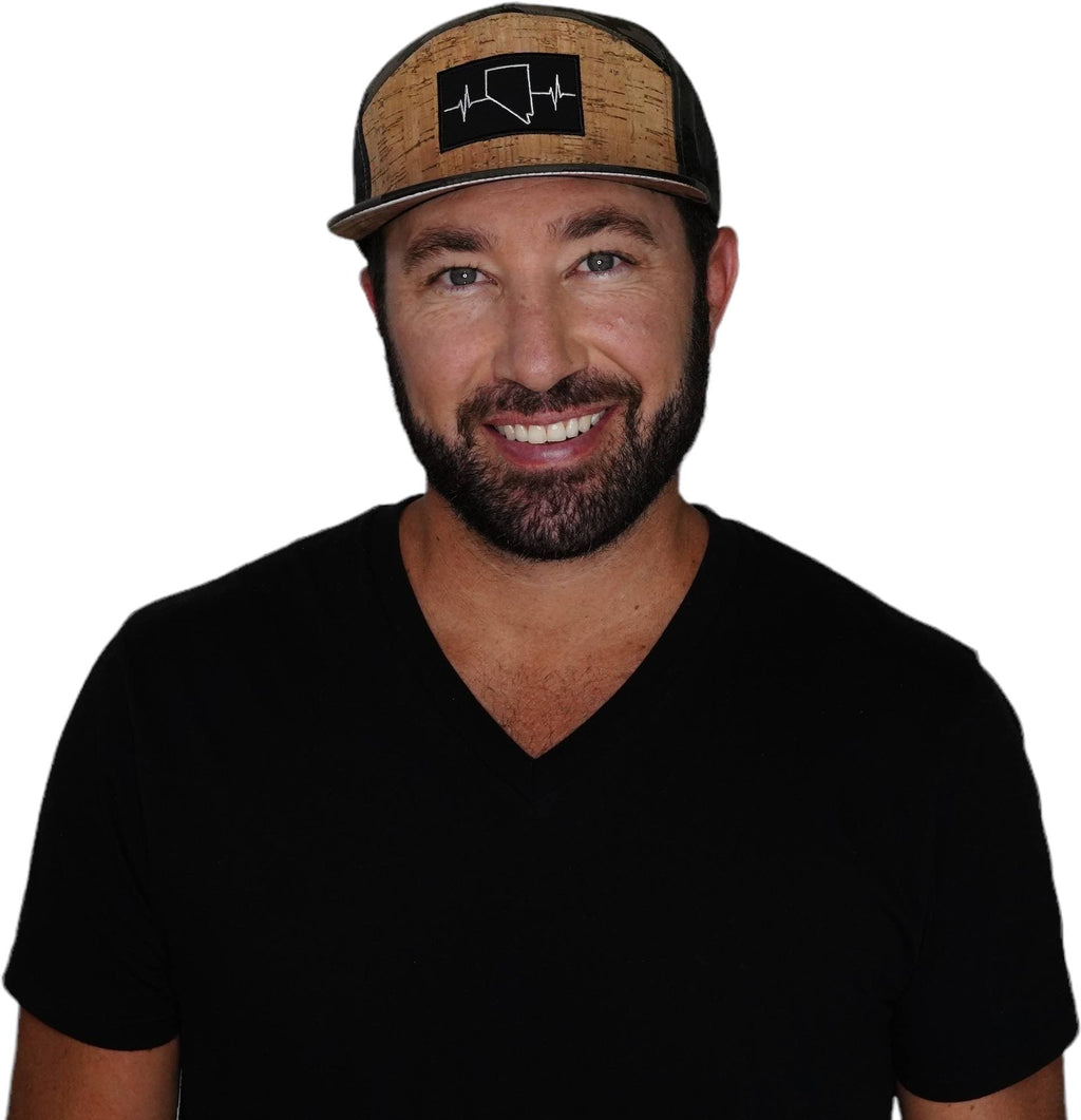 Nevada Hat - Flat Bill - Cork - Tan Camo - Laser Mesh