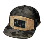 Nevada Hat - Flat Bill - Cork - Tan Camo - Laser Mesh