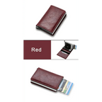 New Carbon Fiber Card Holder Wallets Luxury Men  Black Magic Leather Cool Slim Mini Wallet Small Money Bag Male Purses Magnet Closure Wallet