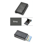 New Carbon Fiber Card Holder Wallets Luxury Men  Black Magic Leather Cool Slim Mini Wallet Small Money Bag Male Purses Magnet Closure Wallet