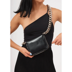 New Sparkling Thick Metal Chain Shoulder Bag Bike Wallet, Mini Bag, Coin Purse. Fashionable Women Pack Leather Crossbody Bags