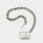 New Sparkling Thick Metal Chain Shoulder Bag Bike Wallet, Mini Bag, Coin Purse. Fashionable Women Pack Leather Crossbody Bags