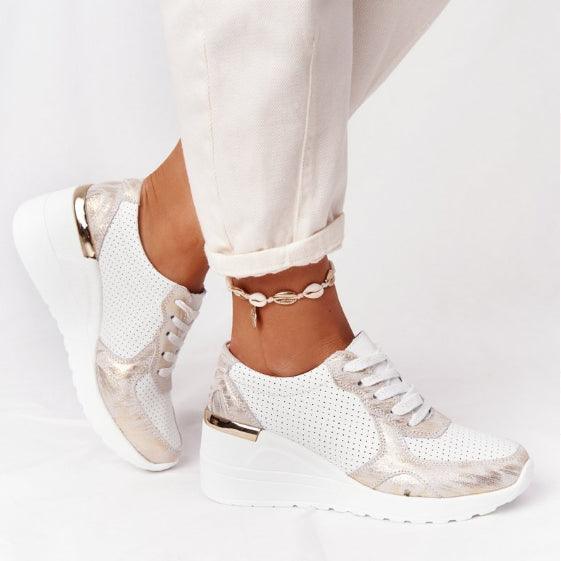 New Women Casual Shoes Height Increasing Sport Elegant Shoes Air Cushion Comfortable Sneakers Women's Vulcanize Shoes Sports Breathable Sneakers
