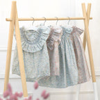 NICOLE | Baby Girls Pink Floral Hand Smocked Dress