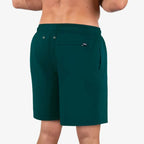 Men’s Premium Compression-Lined Hybrid Shorts – Night Green