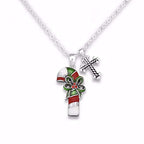 Crystal Candy Cane Necklace