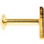 1/4 6mm Gold IP Rectangle Internal Thread Daith Cartilage Tragus