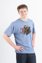 Octopus Men's Bamboo Viscose/Organic Cotton Short Sleeve Graphic T-Shirt