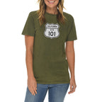 California US 101 Graphic Design Vintage Crewneck Tee