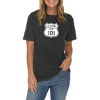 California US 101 Graphic Design Vintage Crewneck Tee