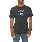 Interstate Highway 90 Graphic Design Vintage Crewneck Tee