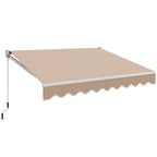 8 x 6.6 Feet Patio Retractable Awning with Manual Crank Handle