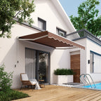 8 x 6.6 Feet Patio Retractable Awning with Manual Crank Handle