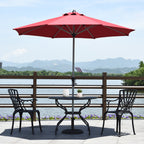 9 Feet Patio Outdoor Market Umbrella with Aluminum Pole without Weight Base