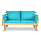 Adjustable Patio Convertible Sofa with Thick Cushion