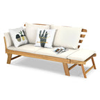 Adjustable Patio Convertible Sofa with Thick Cushion