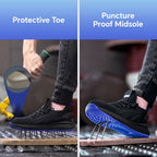 Women's/Unisex Safety Shoes w/Composite Toe Cap, Puncture Proof Lightweight Size- M8/W9