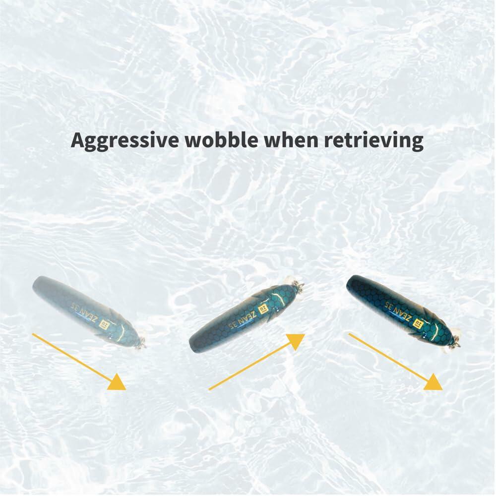 1ZU 3-Pack Fishing Lures with VMC Hooks Crankbait Bass Perch Walleye Trout Pike