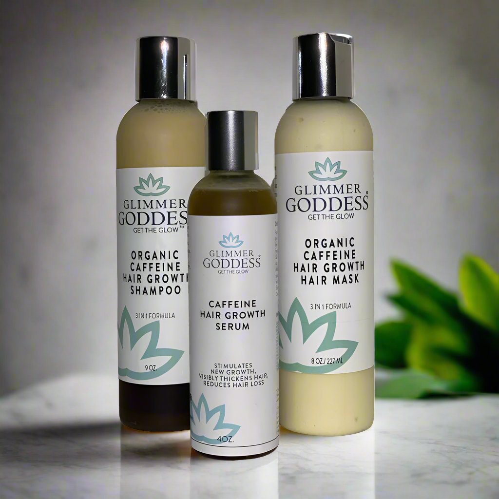 Organic Caffeine Hair Growth System – 3-Step Treatment Set