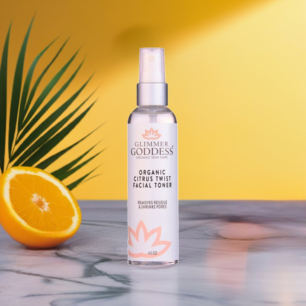 Organic Rose Water Facial Toner – Citrus Twist Toner with Witch Hazel & Aloe for Pore Tightening