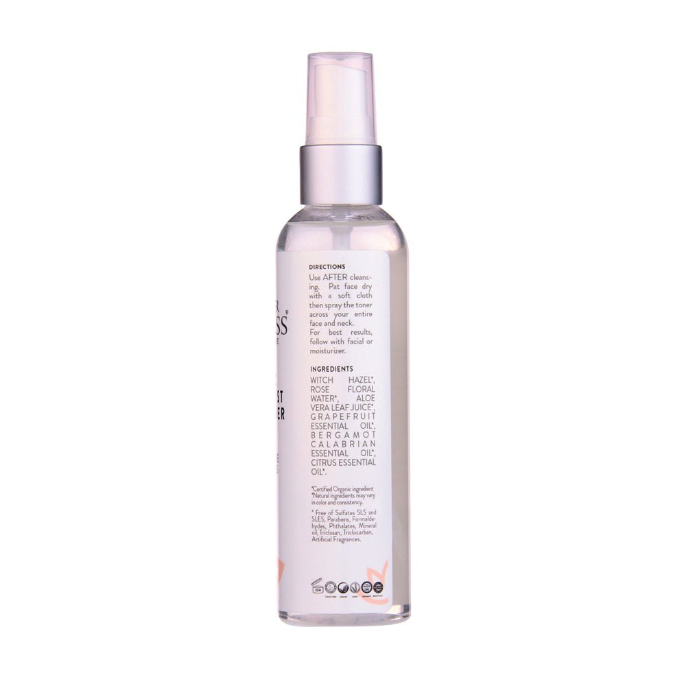 Organic Rose Water Facial Toner – Citrus Twist Toner with Witch Hazel & Aloe for Pore Tightening