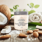 Organic Whipped Sugar Body Scrub 10 oz – Crepey Skin Treatment & Exfoliator
