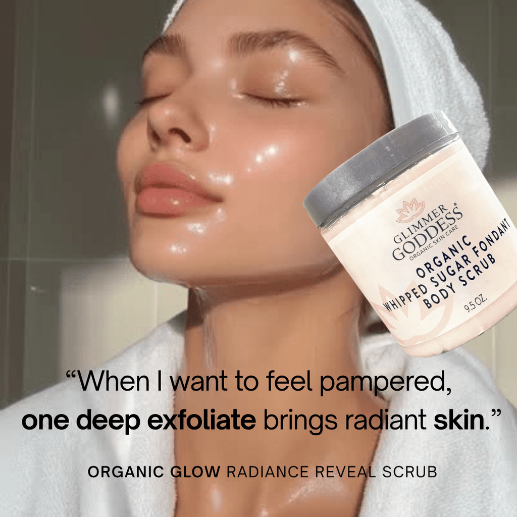 Organic Whipped Sugar Body Scrub 10 oz – Crepey Skin Treatment & Exfoliator