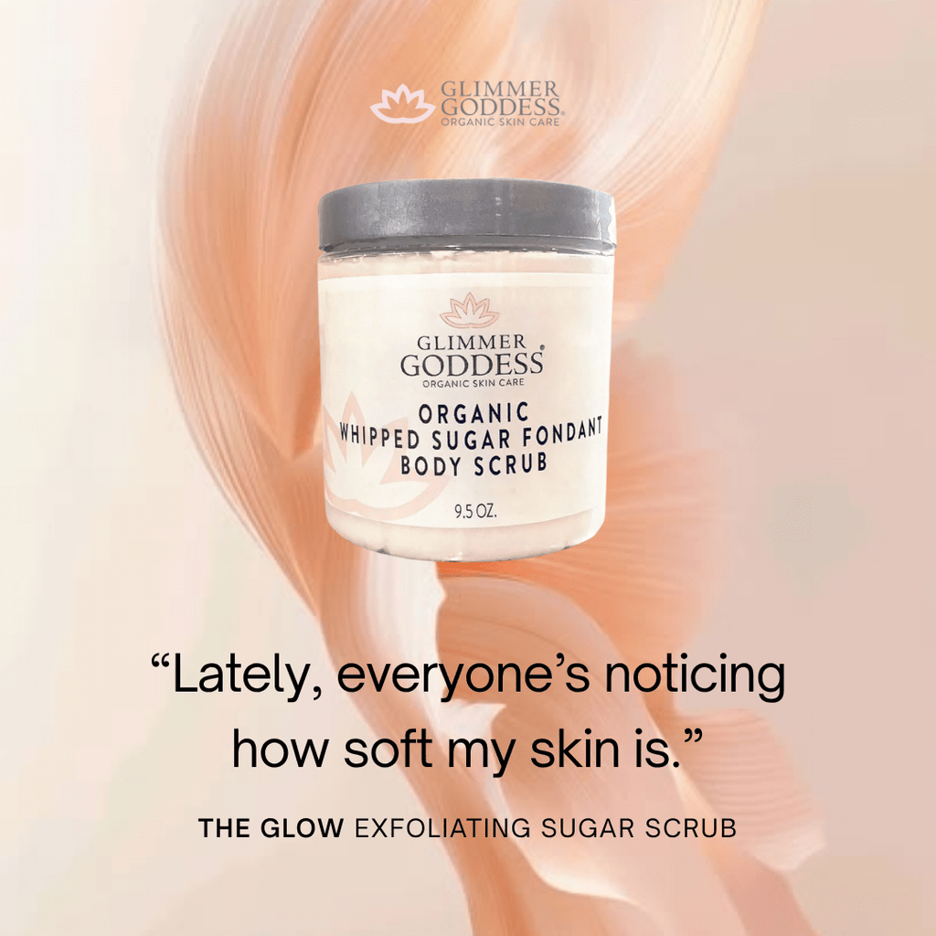 Organic Whipped Sugar Body Scrub 10 oz – Crepey Skin Treatment & Exfoliator