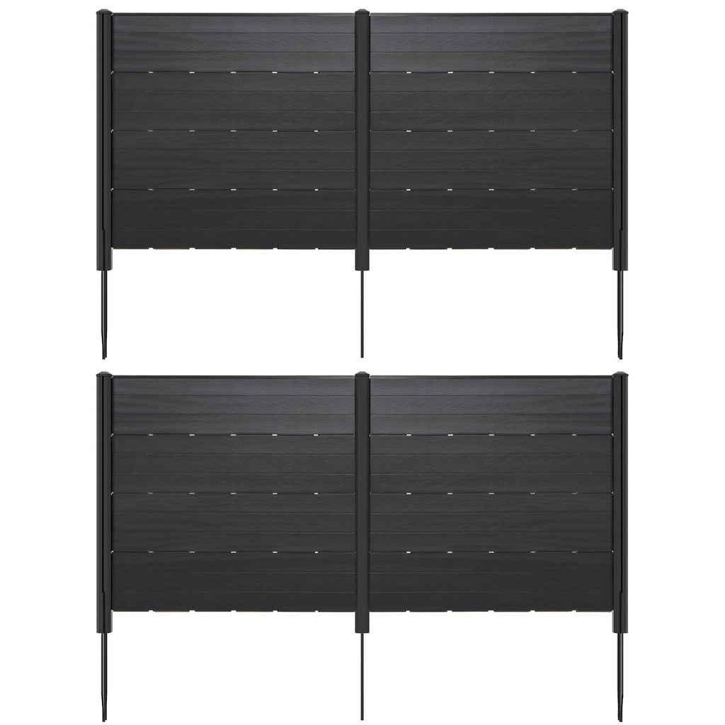 Outdoor Privacy Fence Screen with 5 Ground Stakes for Garden Yard Patio