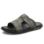Men's Soft Sole Leather Non-Slip Flip Flops Shoes