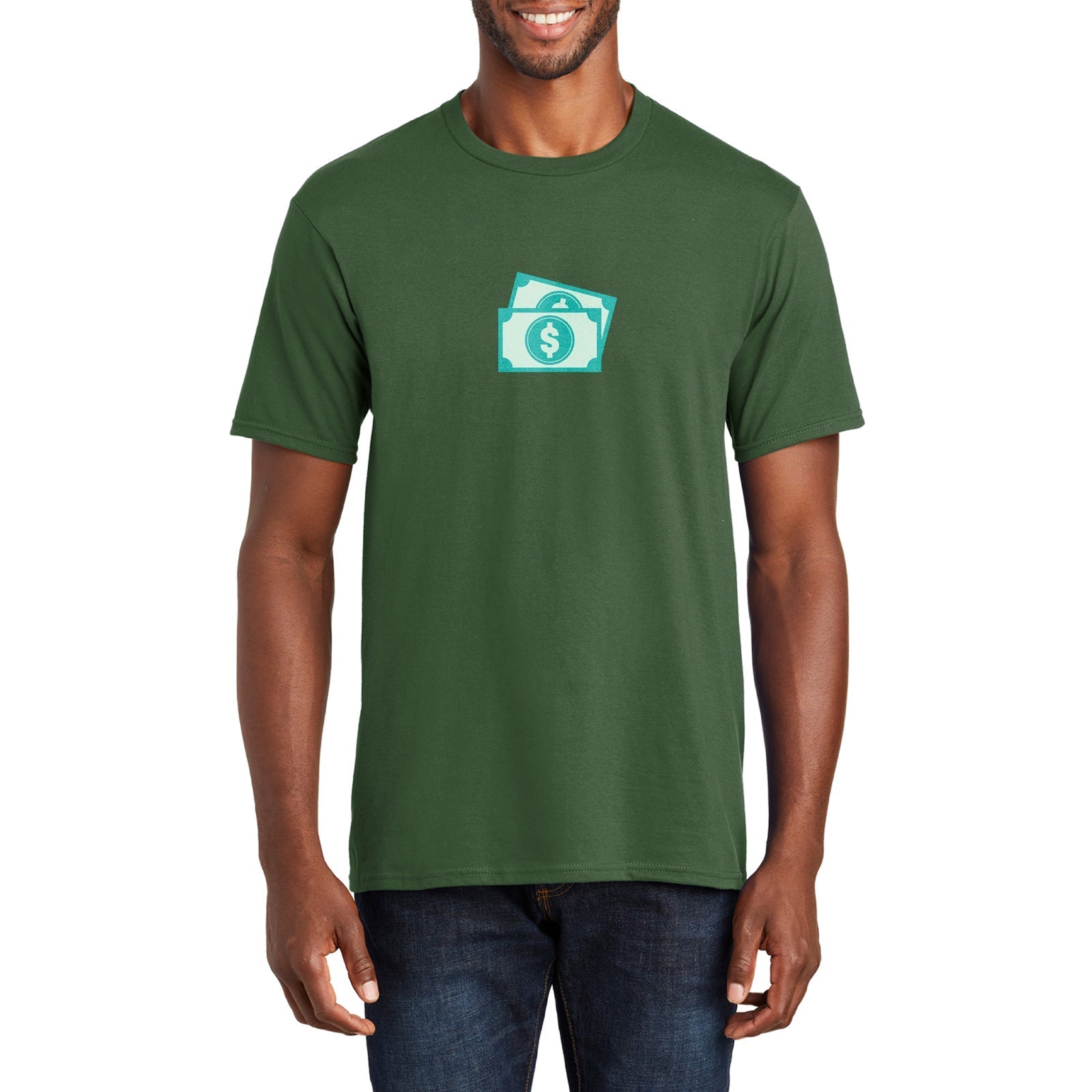 Dollar Cash Money Graphic Men's Fan Favorite Crew Neck Tee Shirt