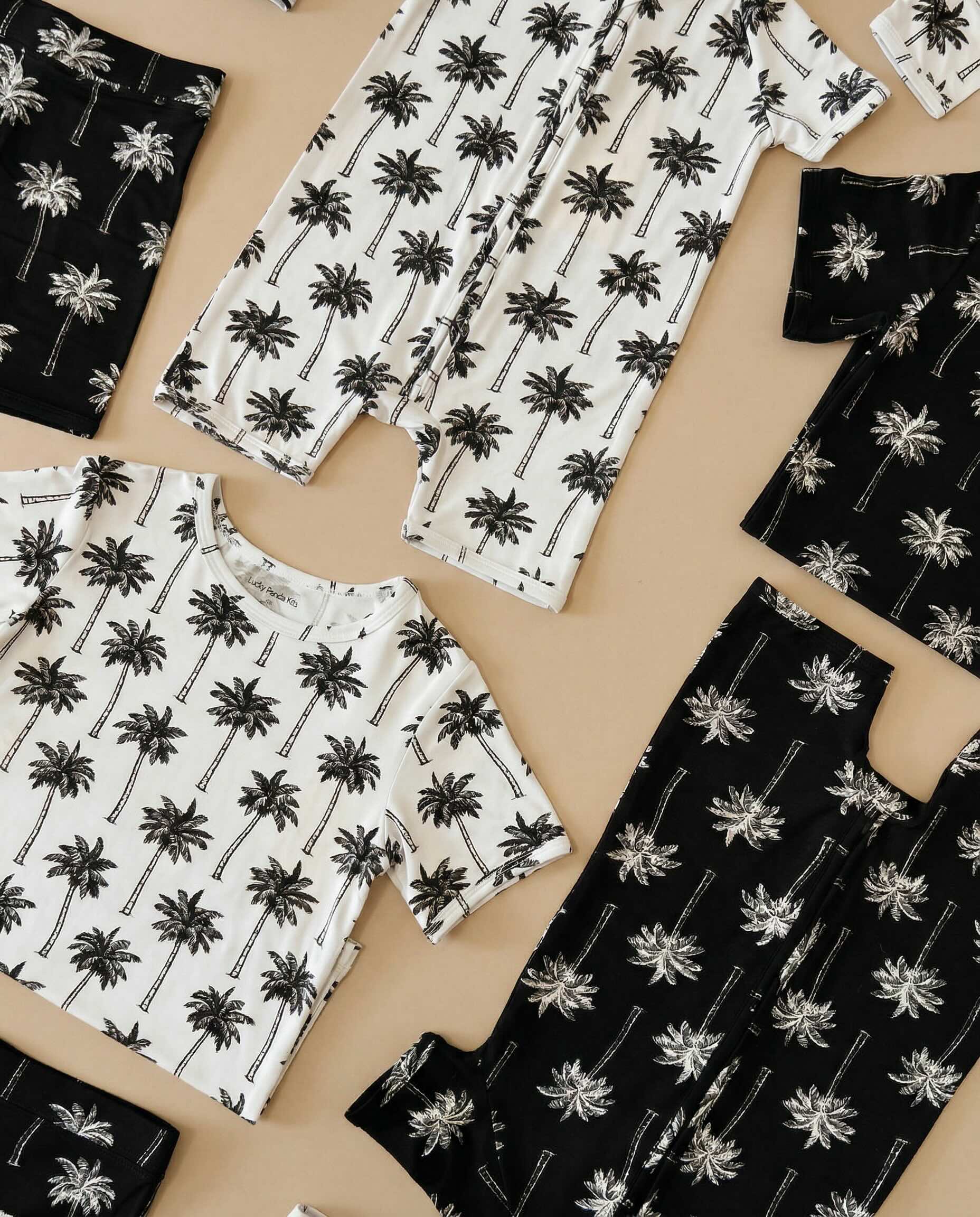 Bamboo Shorts Set | Palm Style White