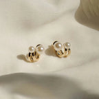 Double Pearl Stud Earring - Sori Style