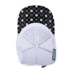 Pickleball Hat - Low Profile - Ponytail - White - Laser Mesh