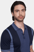 The Mercerized Cotton Polo (Marine Blue)