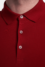 The Mercerized Cotton Polo (Cardinal Red)