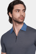 The Mercerized Polo (Nautical Blue)