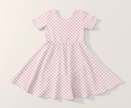 Blush Picnic - Girls Short Sleeve Bamboo Twirl Dress