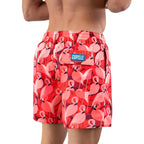 Men’s Premium Compression-Lined Hybrid Shorts – Pink Flamingos