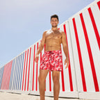 Men’s Premium Compression-Lined Hybrid Shorts – Pink Flamingos
