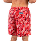 Men’s Premium Compression-Lined Hybrid Shorts – Pink Flamingos
