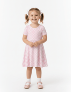 Blush Picnic - Girls Short Sleeve Bamboo Twirl Dress