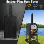 Portable Outdoor Wood Fired Pizza Oven W/ Pizza Stone & Waterproof Cover (SAK82635)