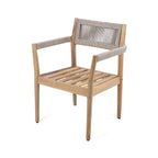 Alora Premium 5-Piece Outdoor Acacia Wood Patio Furniture Set With Braided Dining Chairs, Cushions, And Dining Table (SAK26754)