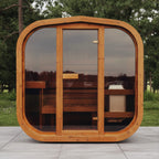 Premium 6-Person Outdoor Scandinavian ThermoWood® Cube Sauna Kit With LED Lighting [MW20] (SAK89146)