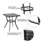 Premium 6-Piece Bar Patio Furniture Set With Umbrella, Swivel Chairs, And Cushions (SAK90375)