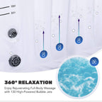 Premium 7FT Blow Up 6-Person Sauna Pool Hot Tub With 130 Jets (SAK63510)